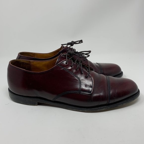 Cole Haan Cap Toe Mens Oxford Shoes Burgandy - Picture 4 of 7